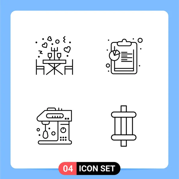 Conjunto Iconos Creativos Universales Simplemente Vector Ilustraciones Para Aplicaciones Web — Archivo Imágenes Vectoriales