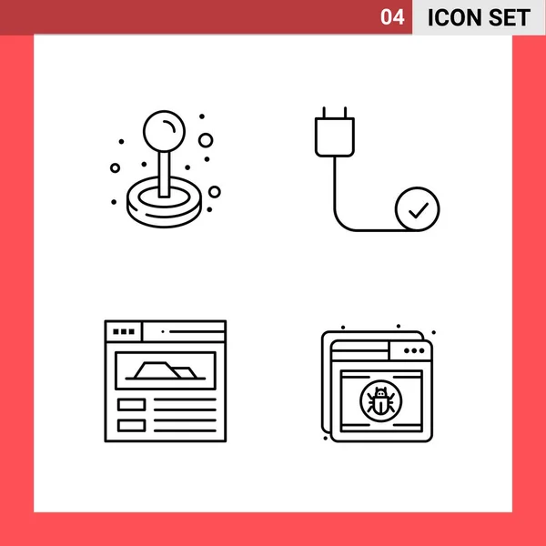 Set Universal Creative Icons Simply Vector Illustrations Web Mobile Apps — Stock Vector