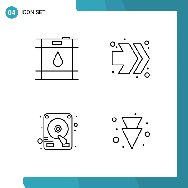 Set Universeller Kreativer Symbole Einfach Vektorillustrationen Für Web Und Mobile — Stockvektor