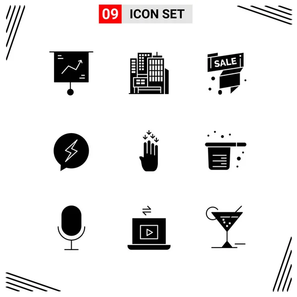 Conjunto Iconos Creativos Universales Simplemente Vector Ilustraciones Para Aplicaciones Web — Vector de stock