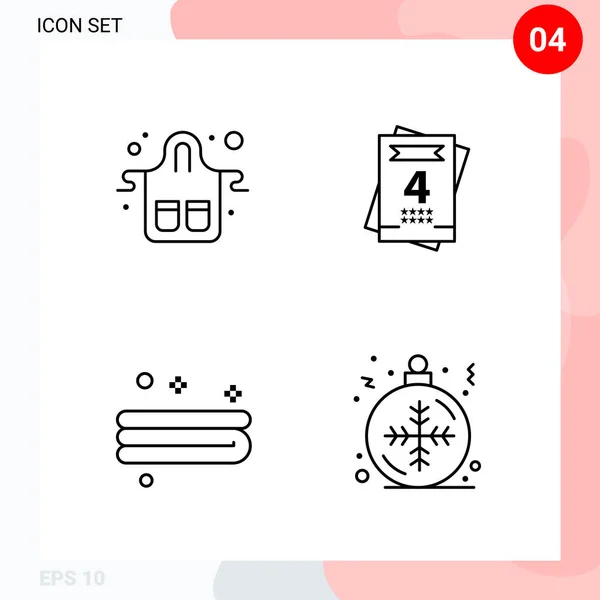 Conjunto Iconos Creativos Universales Simplemente Vector Ilustraciones Para Aplicaciones Web — Vector de stock