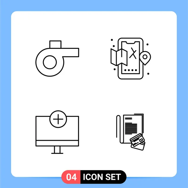 Conjunto Iconos Creativos Universales Simplemente Vector Ilustraciones Para Aplicaciones Web — Vector de stock