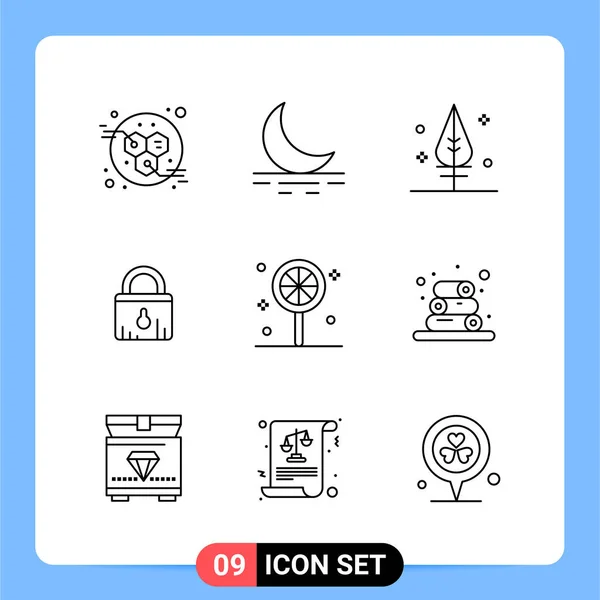 Conjunto Iconos Creativos Universales Simplemente Vector Ilustraciones Para Aplicaciones Web — Vector de stock