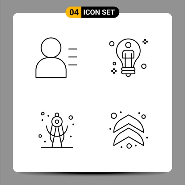 Set Universal Creative Icons Simply Vector Illustrations Web Mobile Apps — Stock Vector