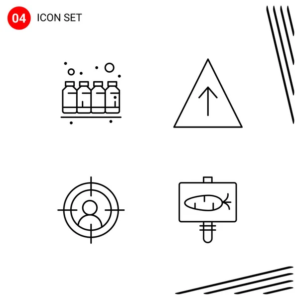 Set Universeller Kreativer Symbole Einfach Vektorillustrationen Für Web Und Mobile — Stockvektor