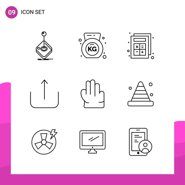 Conjunto Iconos Creativos Universales Simplemente Vector Ilustraciones Para Aplicaciones Web — Archivo Imágenes Vectoriales