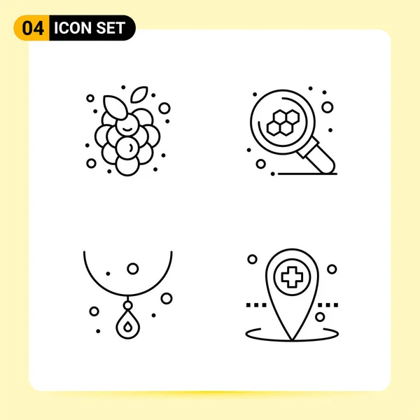 Conjunto Iconos Creativos Universales Simplemente Vector Ilustraciones Para Aplicaciones Web — Archivo Imágenes Vectoriales