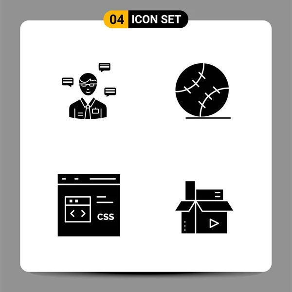 Conjunto Iconos Creativos Universales Simplemente Vector Ilustraciones Para Aplicaciones Web — Archivo Imágenes Vectoriales