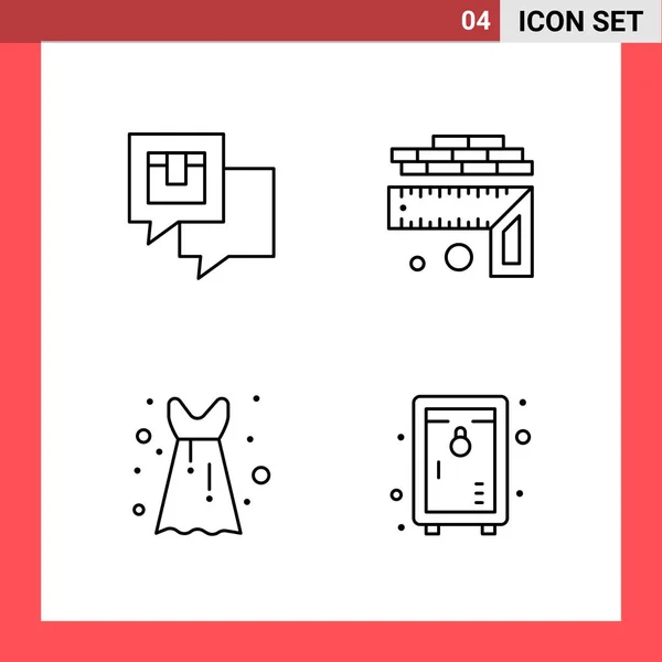 Set Dari Ikon Kreatif Universal Cukup Ilustrasi Vektor Untuk Aplikasi - Stok Vektor