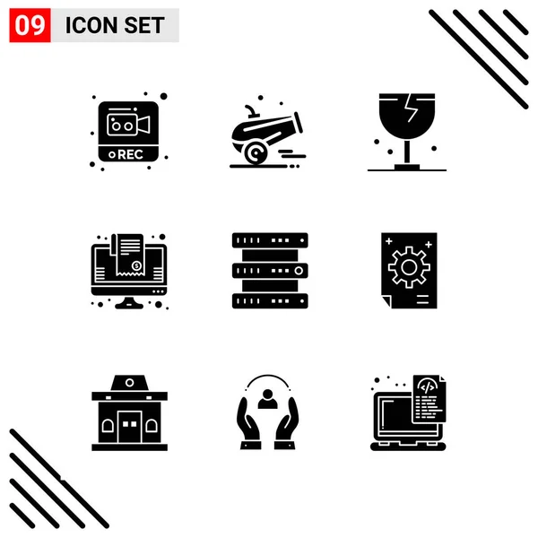 Conjunto Iconos Creativos Universales Simplemente Vector Ilustraciones Para Aplicaciones Web — Vector de stock