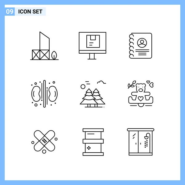 Conjunto Iconos Creativos Universales Simplemente Vector Ilustraciones Para Aplicaciones Web — Vector de stock