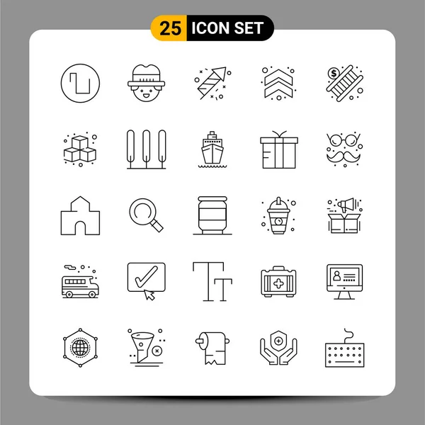 Set Universal Creative Icons Simply Vector Illustrations Web Mobile Apps — Stock Vector