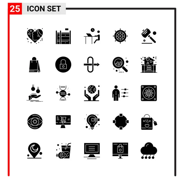 Σύνολο 25 Universal Business Icons Vector — Διανυσματικό Αρχείο