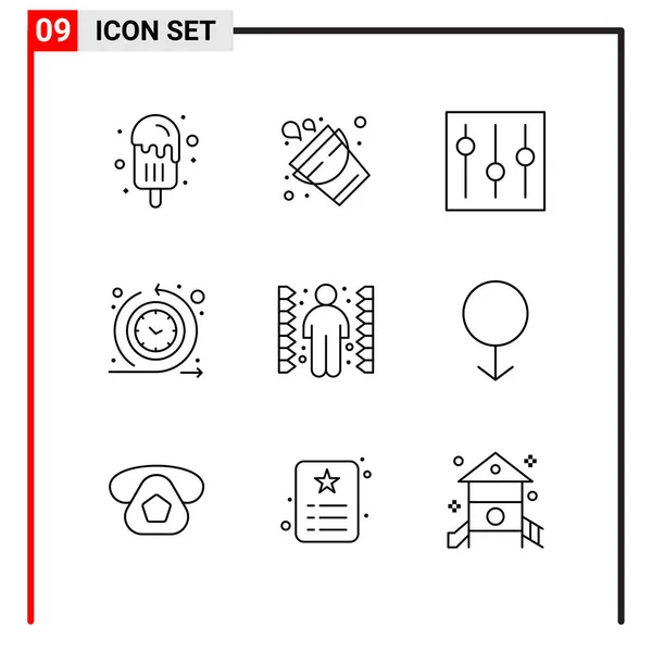 Set Universal Creative Icons Simply Vector Illustrations Web Mobile Apps — Stock Vector