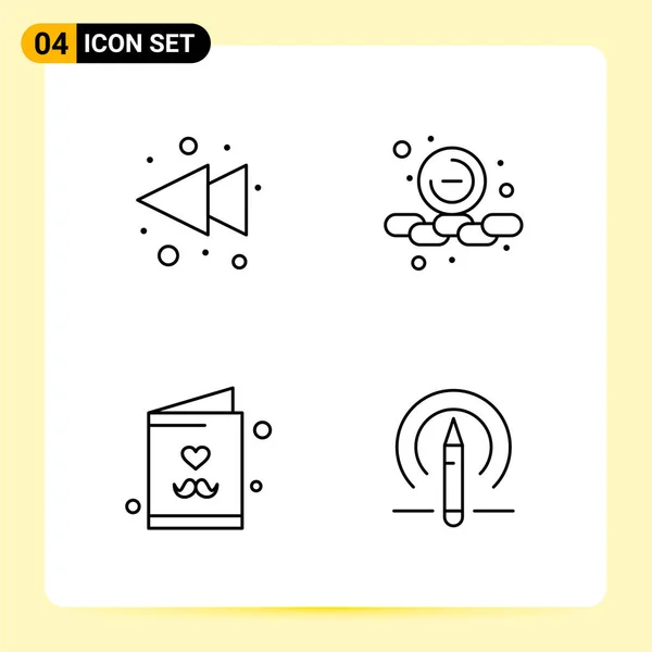 Set Universal Creative Icons Simply Vector Illustrations Web Mobile Apps — Stock Vector