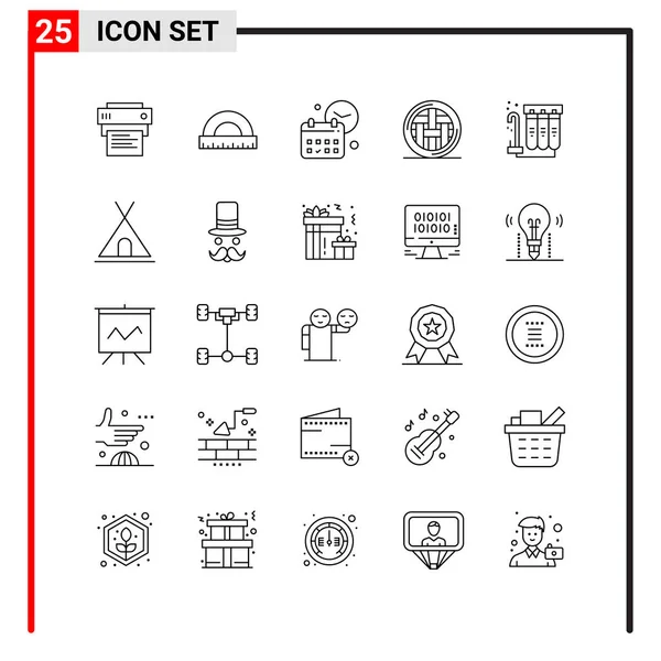 Set de 25 iconos de negocio universales Vector — Vector de stock