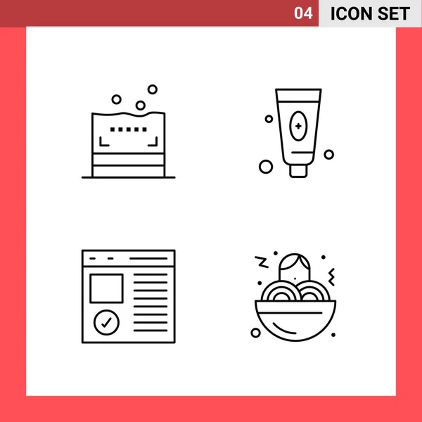 Conjunto Iconos Creativos Universales Ilustración Vectorial — Vector de stock