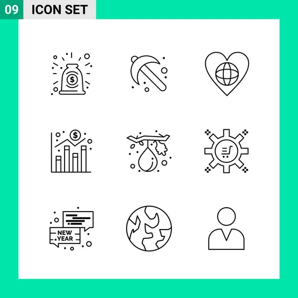 Conjunto Iconos Creativos Universales Simplemente Vector Ilustraciones Para Aplicaciones Web — Vector de stock