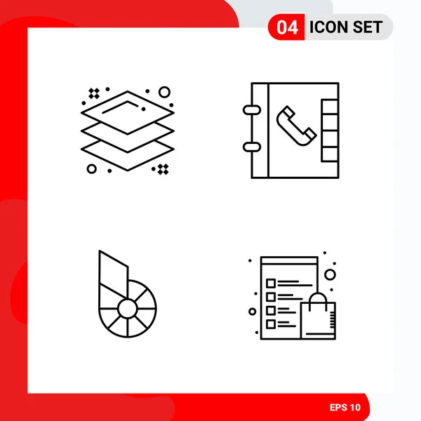 Conjunto Iconos Creativos Universales Simplemente Vector Ilustraciones Para Aplicaciones Web — Vector de stock