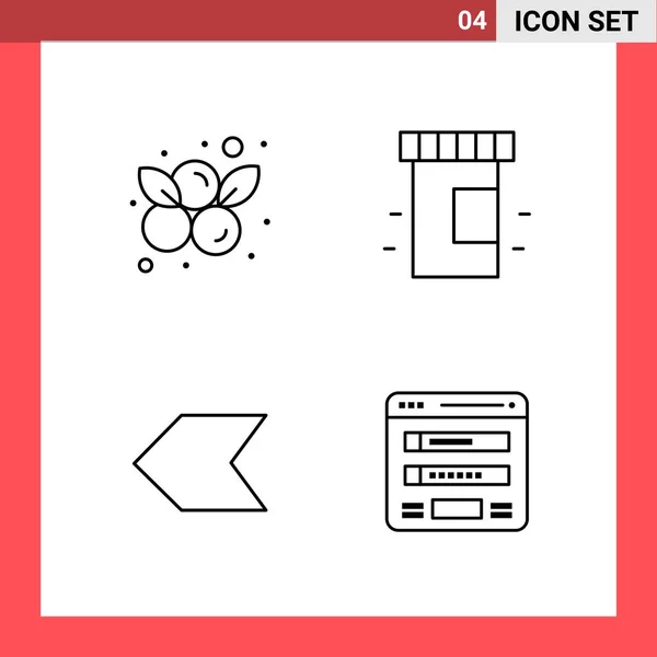 Set Universal Creative Icons Simply Vector Illustrations Web Mobile Apps — Stock Vector