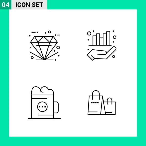 Set Universal Creative Icons Vector Illustration — Stock Vector