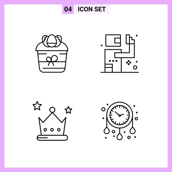 Conjunto Iconos Creativos Universales Simplemente Vector Ilustraciones Para Aplicaciones Web — Vector de stock