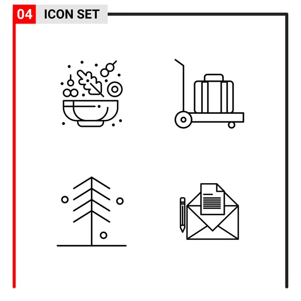 Set Universeller Kreativer Symbole Einfach Vektorillustrationen Für Web Und Mobile — Stockvektor