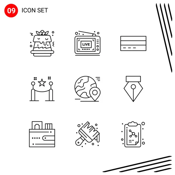 Set Universal Creative Icons Simply Vector Illustrations Web Mobile Apps — Stock Vector