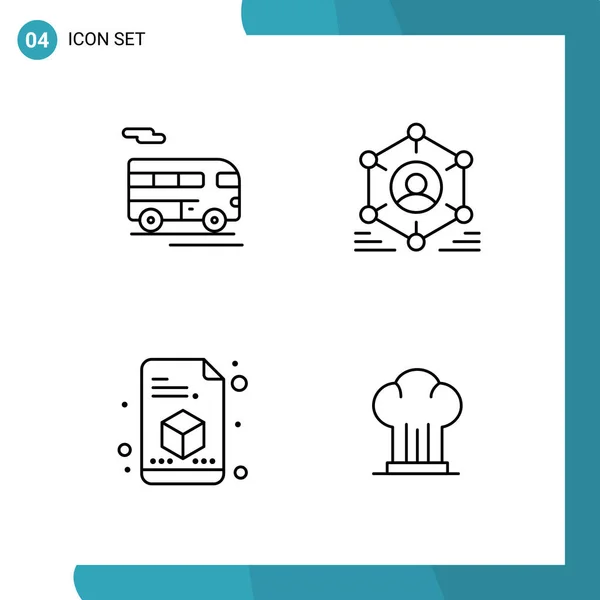 Conjunto Iconos Creativos Universales Simplemente Vector Ilustraciones Para Aplicaciones Web — Vector de stock