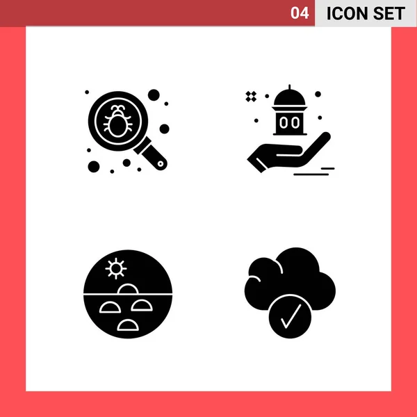 Iconos Creativos Conjunto Diseño Sobre Fondo Blanco — Vector de stock