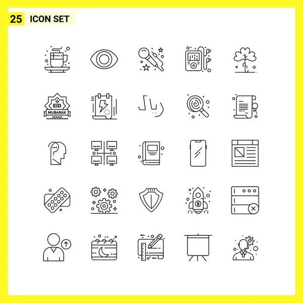 Conjunto Iconos Creativos Universales Simplemente Vector Ilustraciones Para Aplicaciones Web — Archivo Imágenes Vectoriales