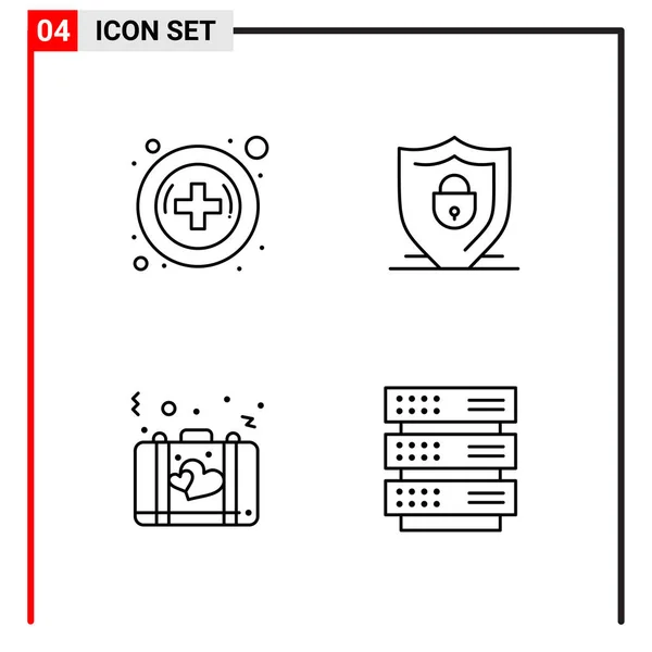 Set Universeller Kreativer Symbole Einfach Vektorillustrationen Für Web Und Mobile — Stockvektor