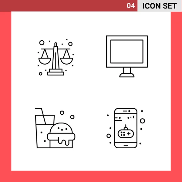 Set Universal Creative Icons Simply Vector Illustrations Web Mobile Apps — Stock Vector