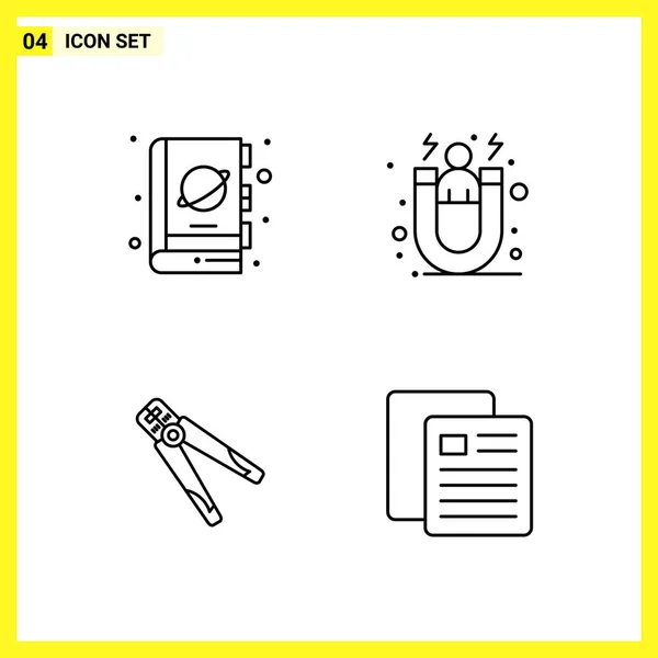 Set Universal Creative Icons Simply Vector Illustrations Web Mobile Apps — Stock Vector