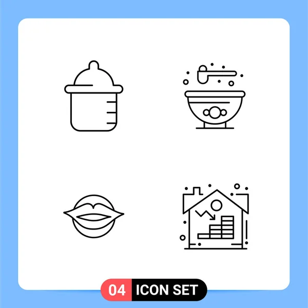 Set Universal Creative Icons Simply Vector Illustrations Web Mobile Apps — Stock Vector