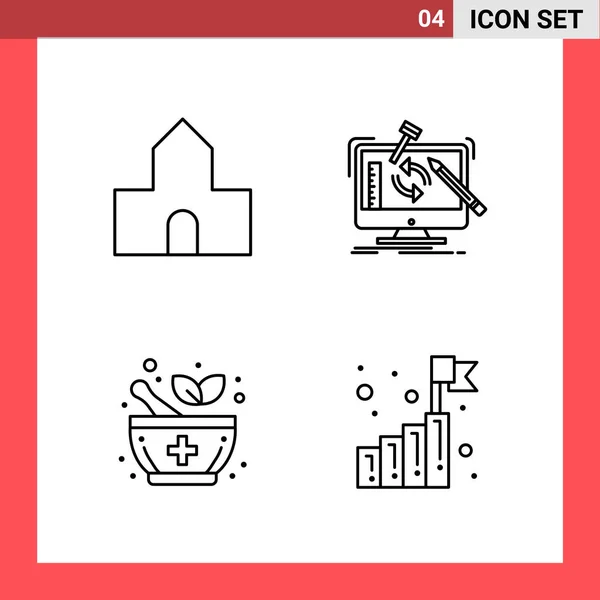 Conjunto Iconos Creativos Universales Simplemente Vector Ilustraciones Para Aplicaciones Web — Archivo Imágenes Vectoriales