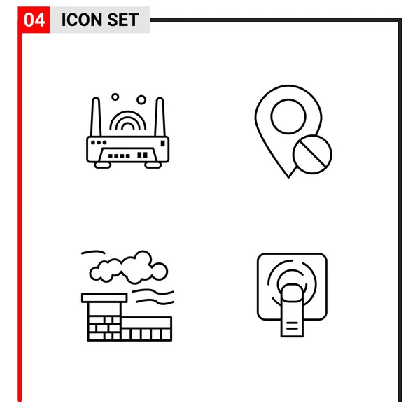 Set Universal Creative Icons Simply Vector Illustrations Web Mobile Apps — Stock Vector