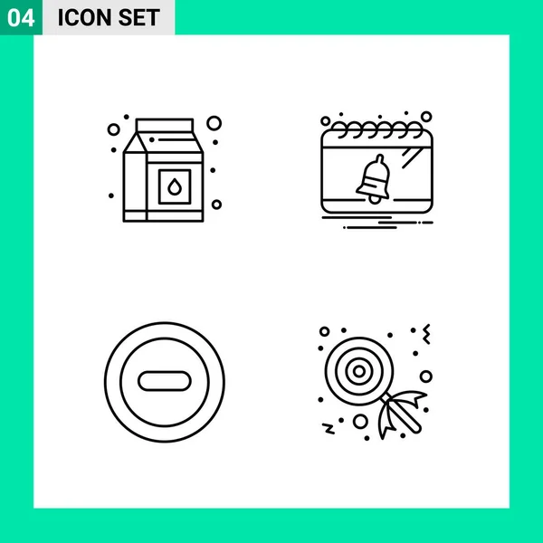 Set Icone Creative Universali Semplicemente Illustrazioni Vettoriali Applicazioni Progetti Web — Vettoriale Stock