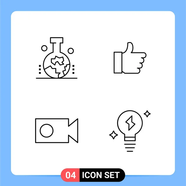 Conjunto Iconos Creativos Universales Simplemente Vector Ilustraciones Para Aplicaciones Web — Vector de stock