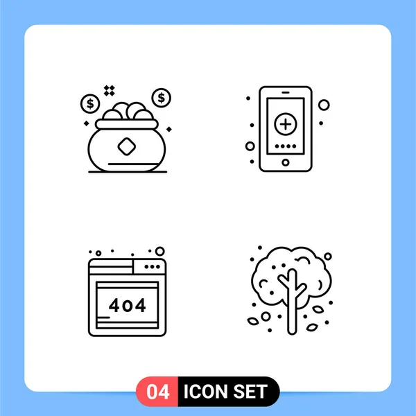 Conjunto Iconos Creativos Universales Simplemente Vector Ilustraciones Para Aplicaciones Web — Vector de stock