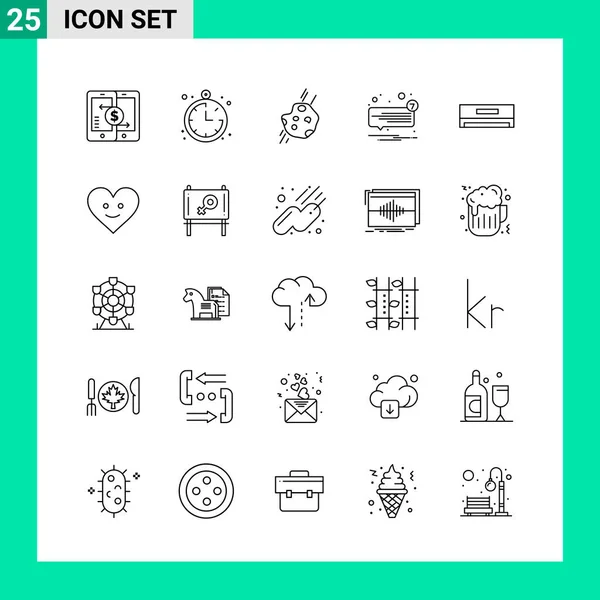 Set Dari Ikon Kreatif Universal Cukup Ilustrasi Vektor Untuk Aplikasi - Stok Vektor