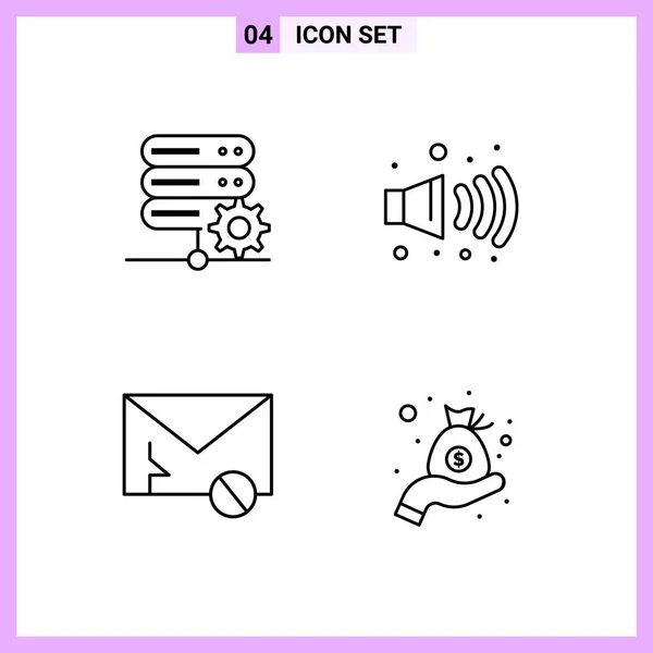 Conjunto Iconos Creativos Universales Simplemente Vector Ilustraciones Para Aplicaciones Web — Archivo Imágenes Vectoriales