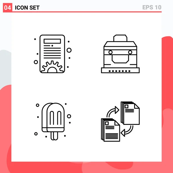 Conjunto Iconos Creativos Universales Simplemente Vector Ilustraciones Para Aplicaciones Web — Vector de stock