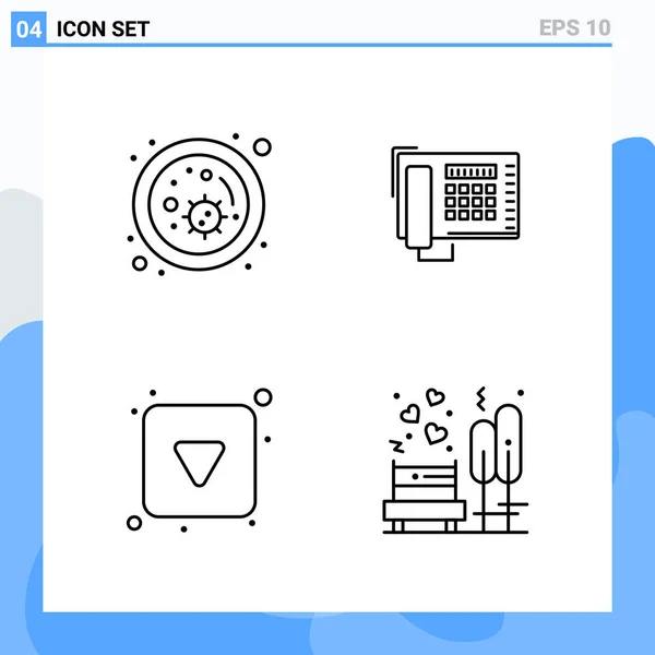 Conjunto Iconos Creativos Universales Simplemente Vector Ilustraciones Para Aplicaciones Web — Archivo Imágenes Vectoriales