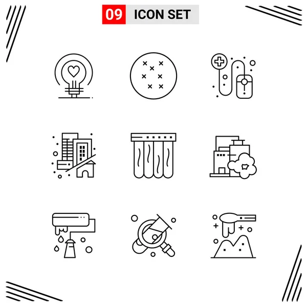 Set Universal Creative Icons Simply Vector Illustrations Web Mobile Apps — Stock Vector