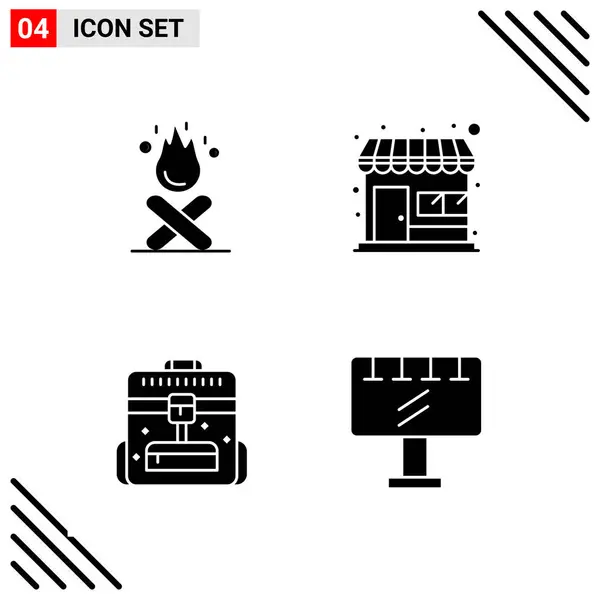 Conjunto Iconos Creativos Universales Ilustración Vectorial — Vector de stock