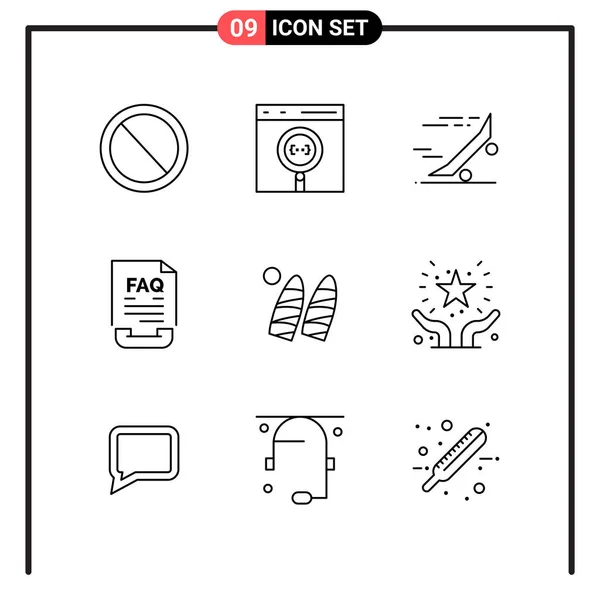 Set Universal Creative Icons Simply Vector Illustrations Web Mobile Apps — Stock Vector