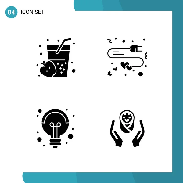 Conjunto Iconos Creativos Universales Simplemente Vector Ilustraciones Para Aplicaciones Web — Vector de stock