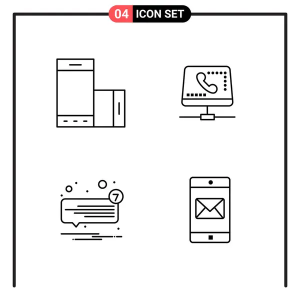 Conjunto Iconos Creativos Universales Simplemente Vector Ilustraciones Para Aplicaciones Web — Vector de stock