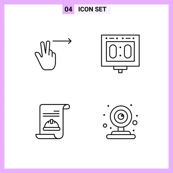 Set Universal Creative Icons Simply Vector Illustrations Web Mobile Apps — Stock Vector